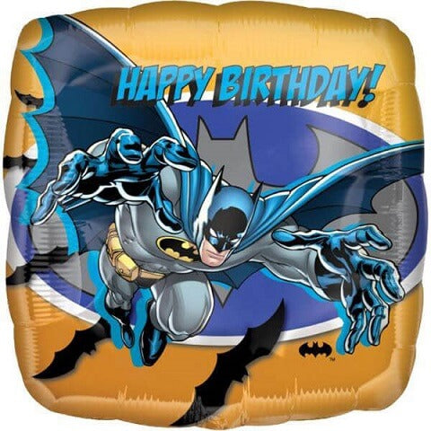 Party Balloon 18" Batman Happy Birthday Square  Foil Balloon S60