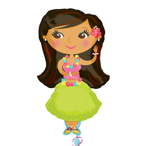 Party Balloons- 36" Hula Girl Balloon 1Ct