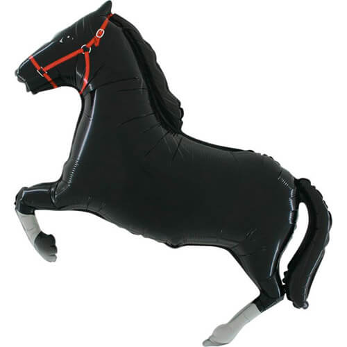Party Balloon Horse Black Foil Balloon