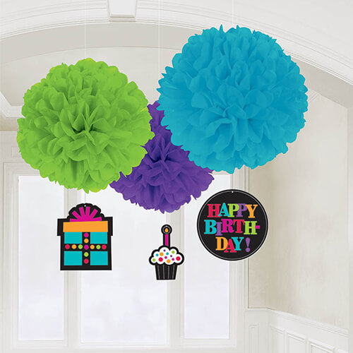 Party Balloon On Fluffy With Dangler