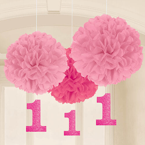 Party Balloon 1st Birthday Girl Fluffy Decoration