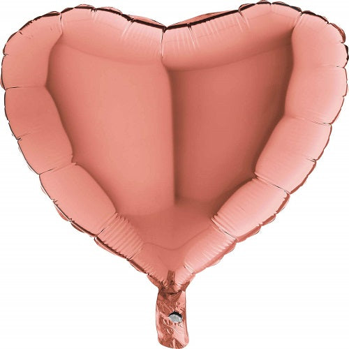Party Balloon Rose Gold Heart 18" Foil Balloon 