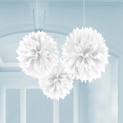 Party Balloons Frosty White Fluffy Decoration  
