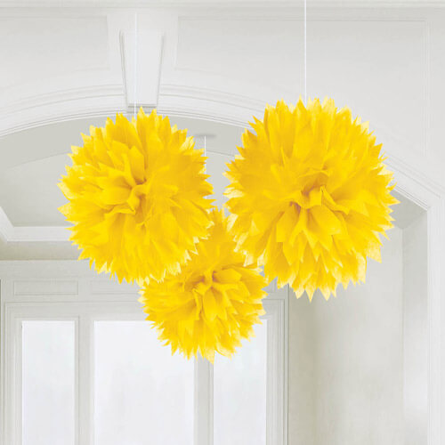 Party Balloons Yellow Sunshine Fluffy Decoration 