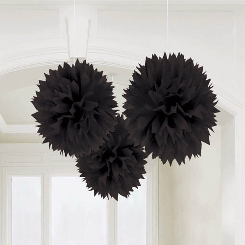 Party Balloon Jet Black Fluffy Decoration 