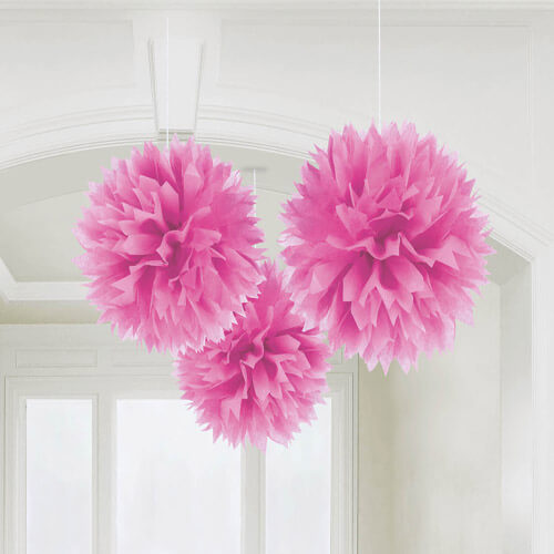 Party Balloons Bright Pink Fluffy Decoration 