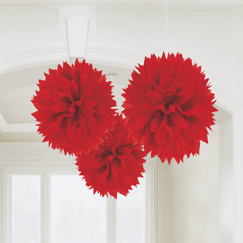 Party Balloons Red Fluffy Decoration