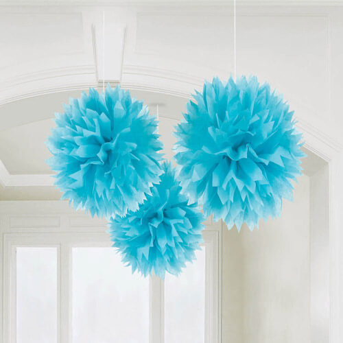 Party Balloons Caribbean Blue Fluffy Decoration 