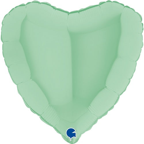 Party Balloon Matte Green Heart 18" Foil Balloon 