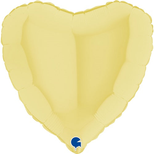 Party Balloon Matte Yellow Heart 18" Foil Balloon 