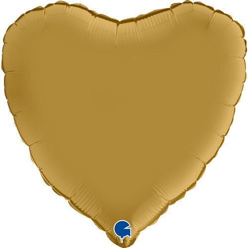Party Balloon Satin Gold Heart 18" Foil Balloon 