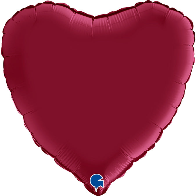 Party Balloon Satin Cherry Heart 18" Foil Balloon 