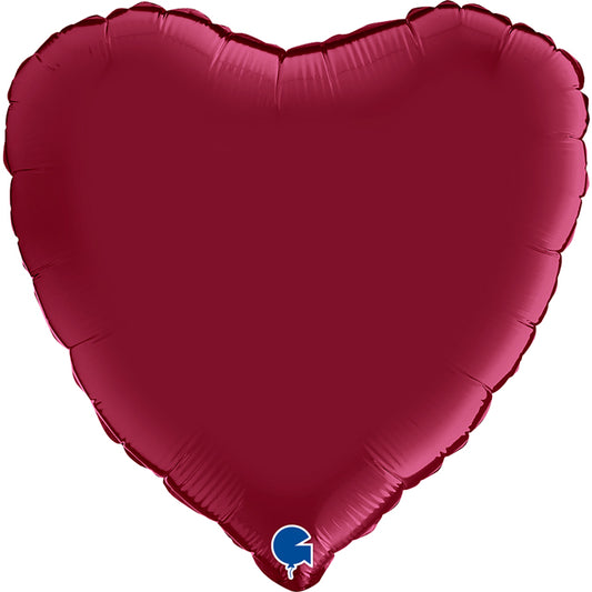 Party Balloon Satin Cherry Heart 18" Foil Balloon 