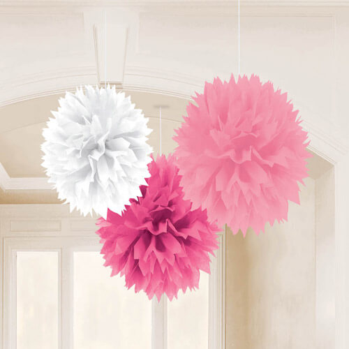 Party Balloons Multi Pink Fluffy Decoration 