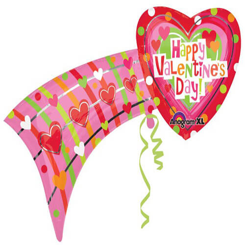 Party Balloons Shooting Star Valentine Foil Balloon