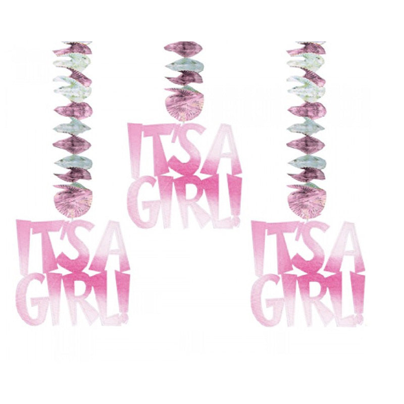 IT'S A GIRL DANGLING CUTOUTS