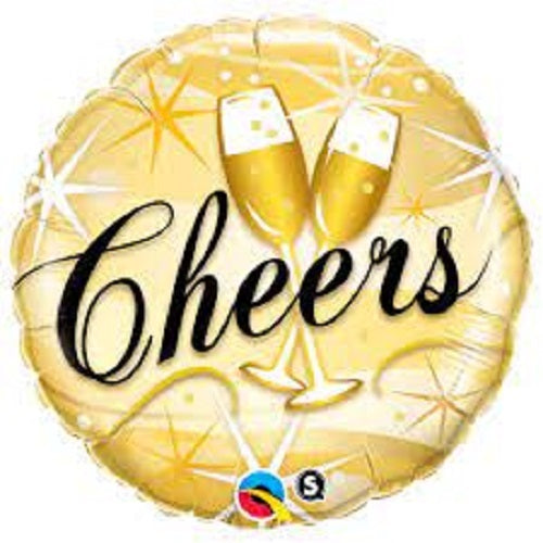 Cheers Gold Round Shape 18" Foil Balloon 