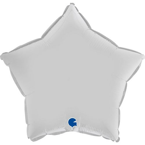 Party Balloon 18" Star  Satin White Foil Balloon 