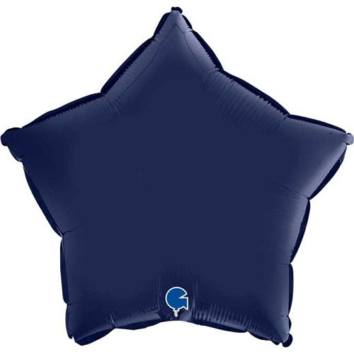 Party Balloon 18" Star Satin Navy Blue Foil Balloon