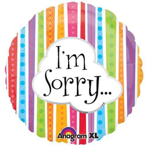 Party Balloon I' M Sorry Colorful Lines Foil Balloon