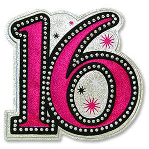 Party Balloon Glitter Form Sweet 16 Decoration