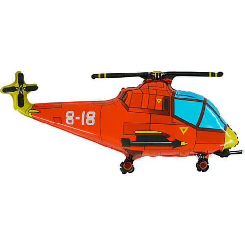 Party Balloon Helicopter Red Foil Balloon