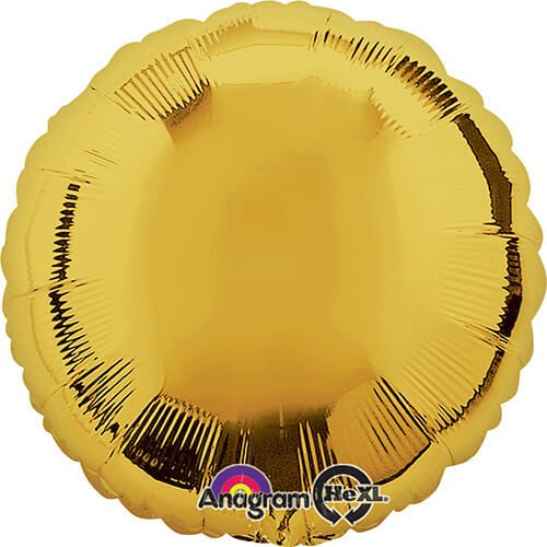 Party Balloon  Metallic Gold Circle Balloon Foil Balloon 18" 
