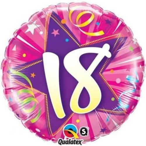 Party Balloon 18" Shining Star Hot Pink Foil Balloon
