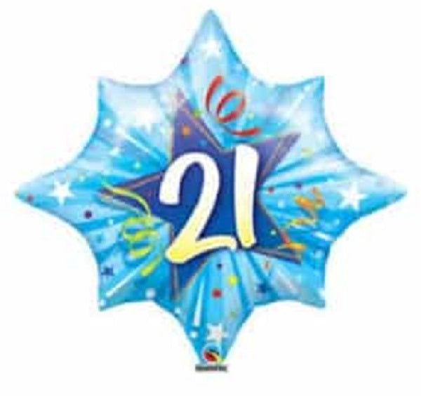 Party balloon 21 Number Star balloon 28" Foil Balloon 