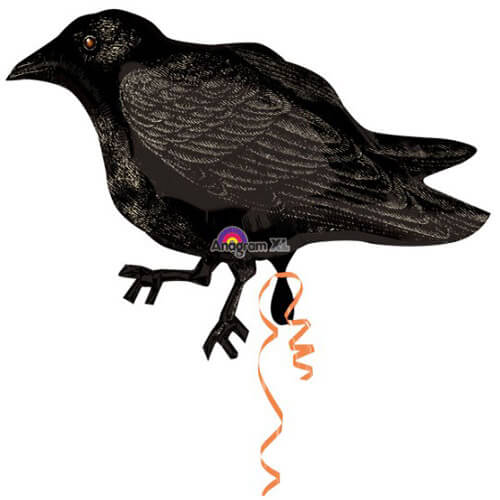 Party Balloon 18" Black Crow Foil Balloon