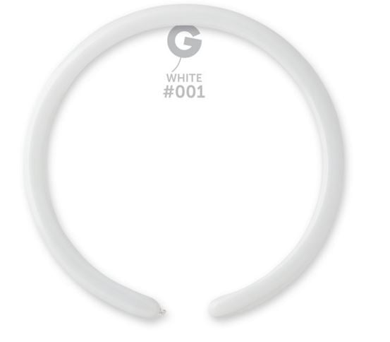 Party Balloon 1"White Blanc Latex Balloons -100CT