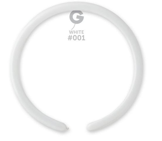 Party Balloon 1"White Blanc Latex Balloons -100CT