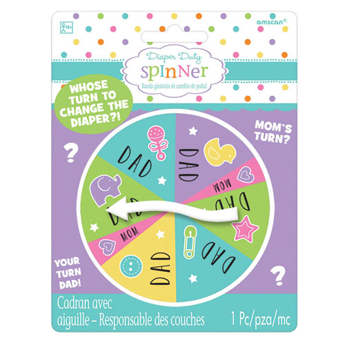 Party Balloons Spinner Diaper Duty Baby Shower Game