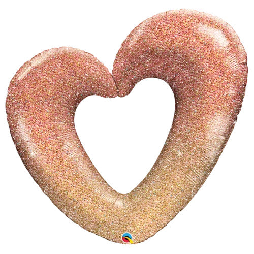 Valentine Day glitter Heart 42" Foil Balloon 