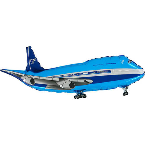 Party Balloon 36"Airplane-Blue Foil Balloon