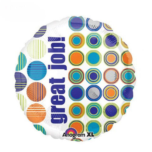 Party Balloon 18" Great Job Circles Foil Balloon