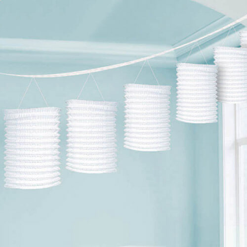 Party Balloons Frosty White Paper Lantern 