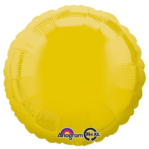 Party Balloon 18" Yellow Round Foil Balloon S15