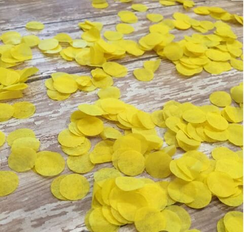 Party Balloons Bright Yellow Paper Confetti Sachet 15Grm.