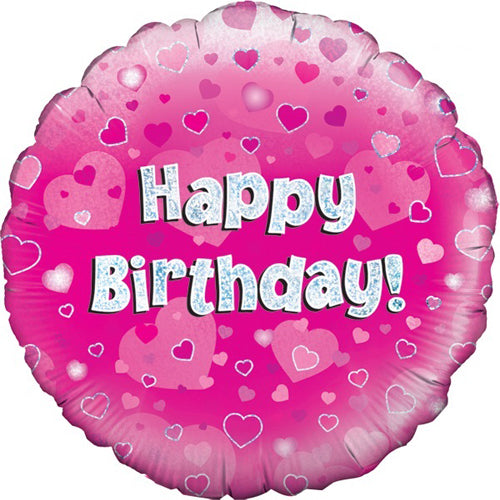 Party Balloon 18" Happy Birthday Holographic Foil Balloon