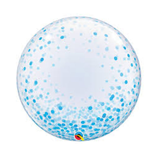 blue confetti bubble balloon 