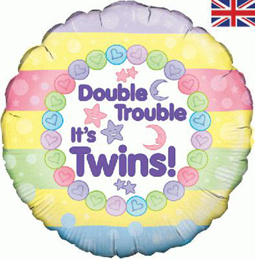 Party Balloon Oaktree 18" Double Trouble It's Twins