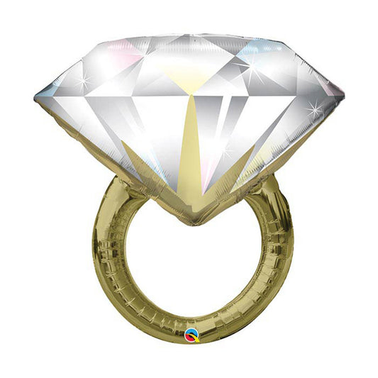 Diamond wedding Ring  foil balloon 37" 