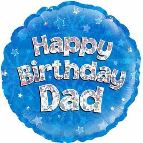 Party Balloon Happy Birthday Dad Blue Balloon - 18