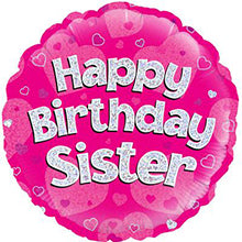 Party Balloon Happy Birthday Sister Pink Balloon - 18