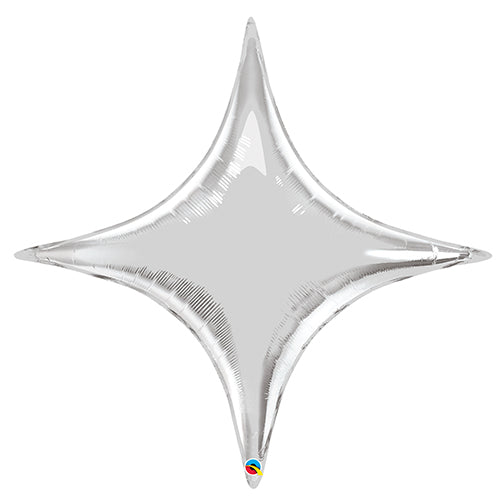 Party Balloon 20" Star Point Silver Foil Balloon