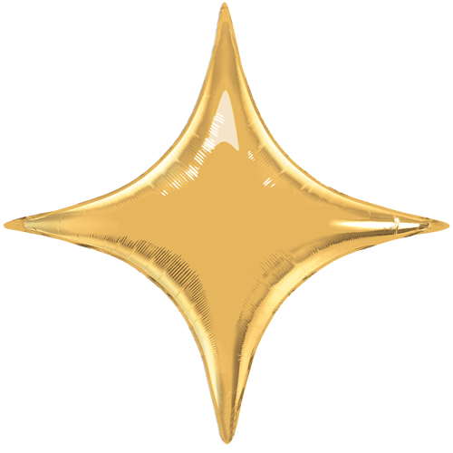 Party Balloon 20"Starpoint Metallic Gold Foil Balloon
