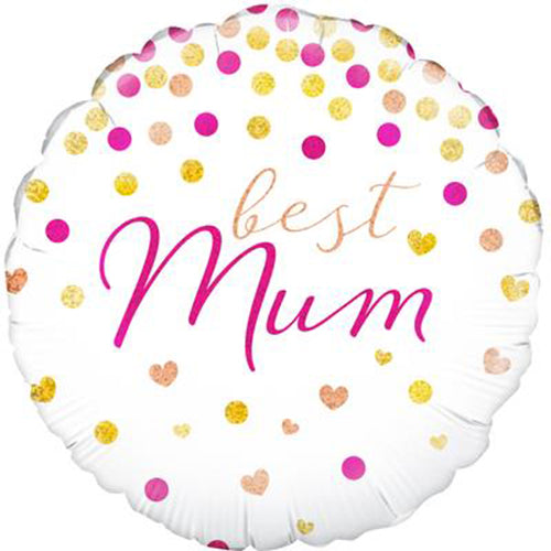 Party Balloons Oaktree 18" Best Mum Holographic