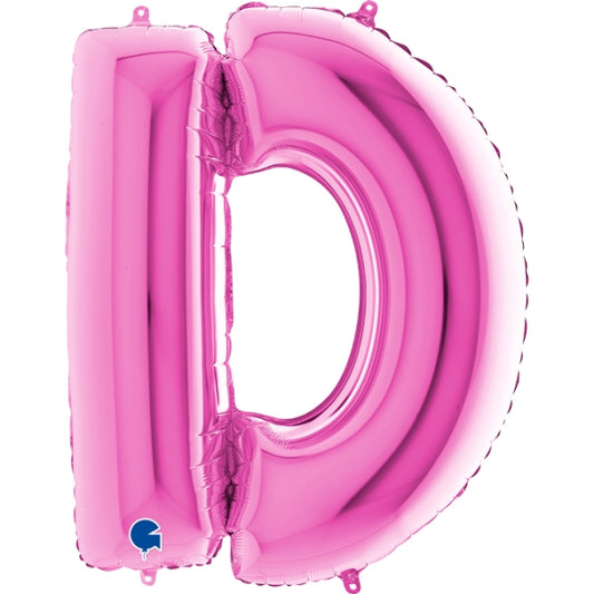 40" Pink Letter (D) Foil Balloon 
