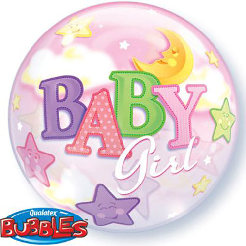Party Balloon 22"Baby Girl Bubble Balloon